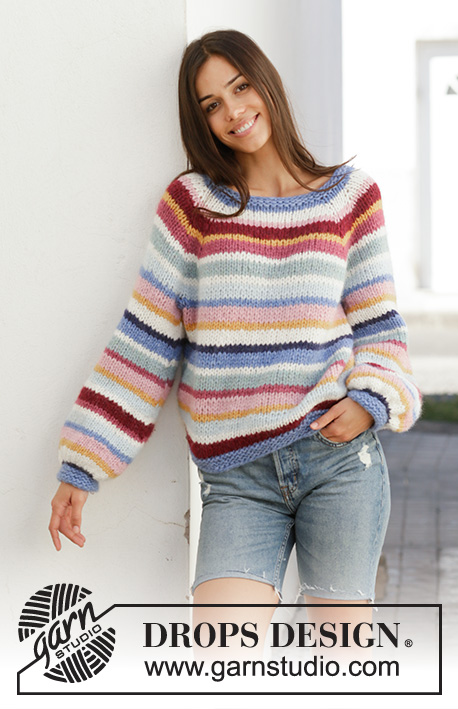 Happy Stripes Genser Strikkepakke Strikk.no Happy Stripes Genser (Barn) Strikkepakke Strikk.no