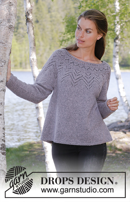 Agnes Genser Strikkepakke Strikk.no Agnes by DROPS Design Jakke Strikkeoppskrift str. S XXXL