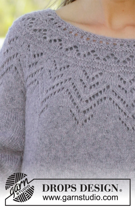 Agnes Genser Strikkepakke Strikk.no Agnes by DROPS Design Jakke Strikkeoppskrift str. S XXXL