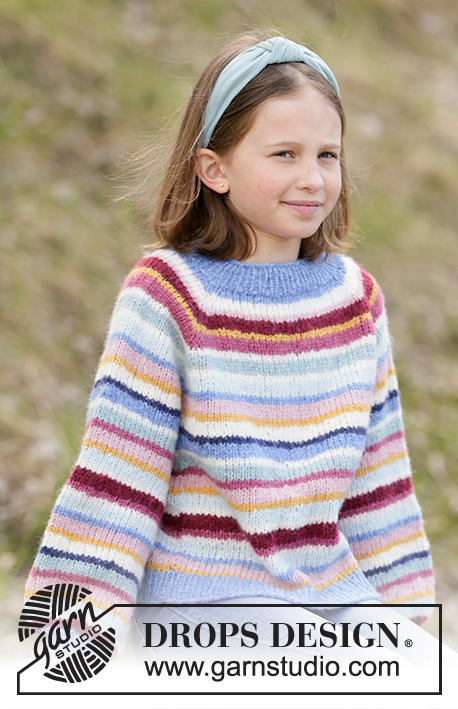 Happy Stripes Genser (Barn) Strikkepakke Strikk.no Happy Stripes Genser (Barn) Strikkepakke Strikk.no