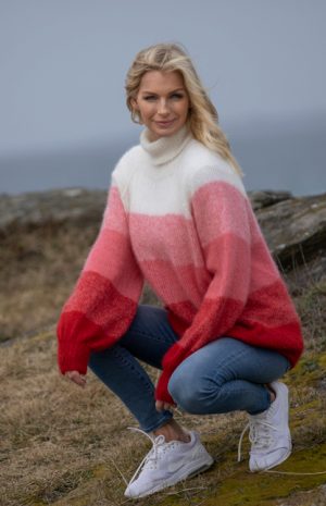 Genser Kvinner Strikkepakker Side 8 av 11 Strikk.no Lavender Puff Genser Strikkepakke Strikk.no